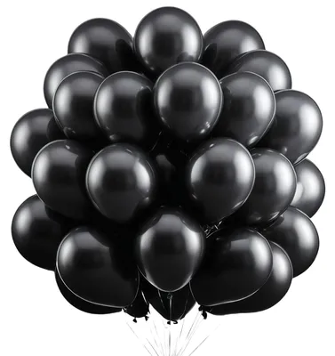 Schwarze Latexballons, 30 cm, 60 Stück, Party-Deko