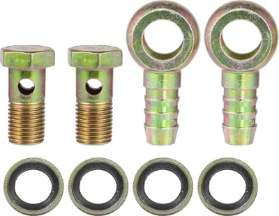 Image de M14x1.5 14mm Voiture Banjo Tuyau Barbillon Boulon Raccords Adaptateur (Ensemble de 2)