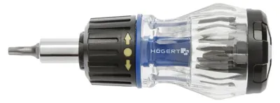 Produktbild von Mini-Handbithalter HT1S214 Schraubenzieher Bit-Set 8tlg. Wechselschraubendreher Ratsche