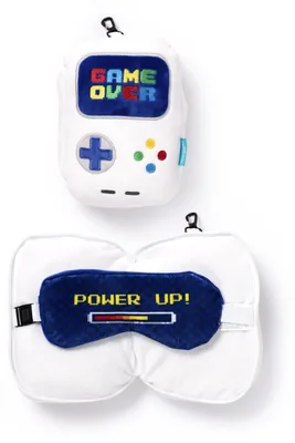 Produktbild von Relaxeazzz Plüsch Game Over Reisekissen & Schlafmaske