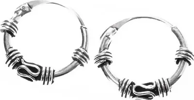 Produktbild von Paar 925 Sterling Silber Keltische Celtic Bali Kleine Ohrringecreolen 11mm 7116