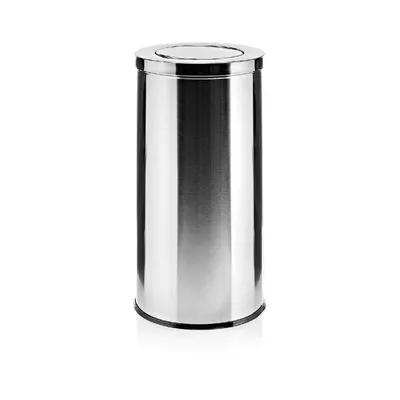 Produktbild von Abfalleimer mit Schwingdeckel, 80 l, Ø 37 cm Chromnickelstahl