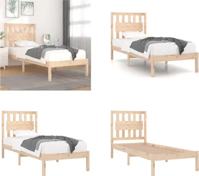 Immagine prodotto di vidaXL Letto in legno massiccio di pino 90x200 cm - Struttura letto - Cornici letto - Letto - Letto singolo