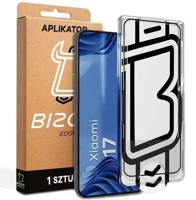 Produktbild von Gehärtetes Glas mit Applikationsrahme für Xiaomi 17, Bizon Glass Aplikator Edge, 1 Set
