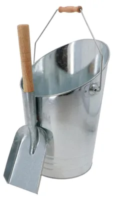 Produktbild von Eclipse Eimer und Schaufel aus verzinktem Stahl für Kohleholz, Wasserscheite, Kamin