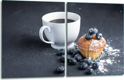 Produktbild von Herdabdeckplatten 2x40x52 Glaskeramikfeld 2-Teilig Glas Spritzschutz Kuchen