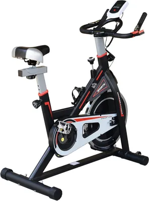 Productafbeelding van Hometrainer Fitnessfiets - Indoor Fiets - Thuistraining Conditie - Verstelbaar Zadel Stuur - 103 x 48 x 115 cm - Zwart