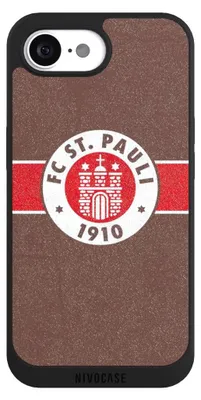 Produktbild von NIVOCASE Handyhülle für Apple iPhone 16e  Hülle NIVOpure Case Schwarz FC St. Pauli Logo Offizielles Lizenzprodukt