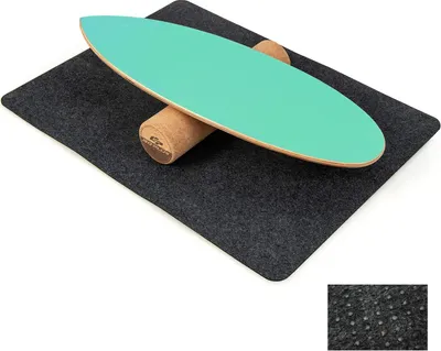 Produktbild von GOPLUS Balance Board Holz, Indoor Surfboard Trickboard mit Rolle, Gleichgewichtsboard für Erwachsene, Balance Trainer Wackelbrett