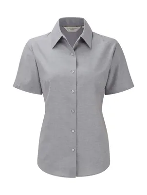 Produktbild von Russel Damen Business Oberteil Shirt Bluse T-Shirt kurzarm, Größe:2XL (44), Farbe:Silber