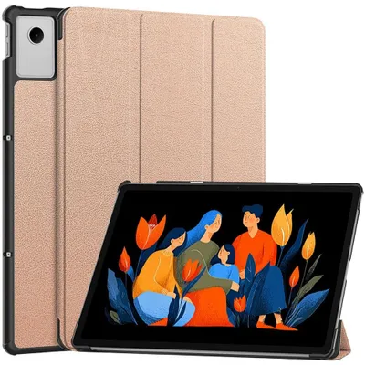 Produktbild von Coverup Tri-Fold Ständer Klapphülle mit Schlaf/Wach-Funktion - Lenovo Idea Tab Plus Hülle - Roségold