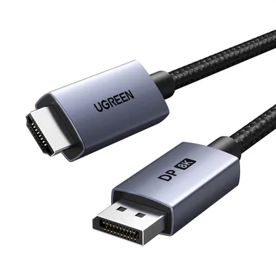 Produktbild von UGREEN 8K@60Hz Aktives Displayport auf HDMI Kabel Unidirektional (1M)