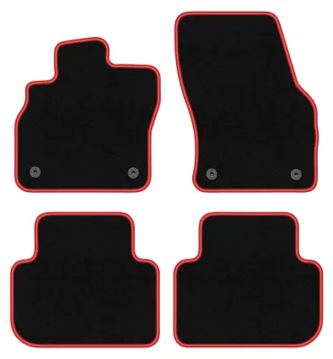 Immagine prodotto di Tappetini in moquette per Audi Q3 2019- (Sportback) – set 4 pezzi, nero/rosso, su misura – Wielganizator CARLUX