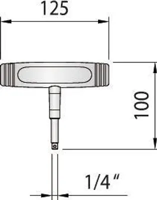 Produktbild von GEDORE 763-05 Drehmomentschlüssel DREMOMETER T-FS festeingestellt 5 Nm, 1947958
