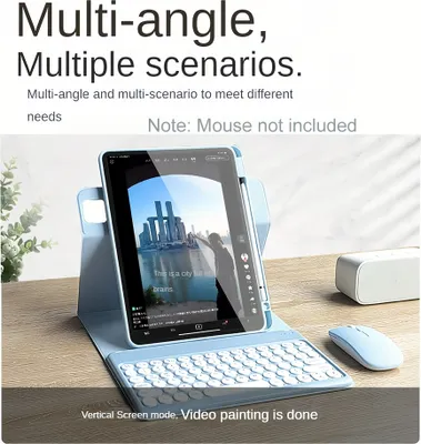 Obrázek produktu pro Magneticky otočné, odnímatelné pouzdro na tablet, více úhlů a více scén, silná magnetická adsorpce, odnímatelná klávesnice, odpuzuje nečistoty, odolné, dlouhá výdrž baterie, vysoká kompatibilita, pro iPad Air4/5