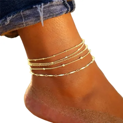 Image de Ensemble de Bracelets de Cheville Dorés - DA-26952 KP26952