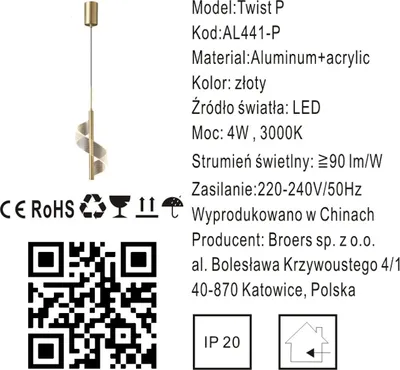 Immagine prodotto di Twist P - Lampada a sospensione a LED