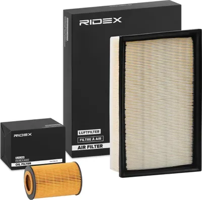 Produktbild von RIDEX Filterset Inspektionspaket Filtersatz für VW Golf VII Schrägheck (5G1, BQ1, BE1, BE2) GOLF VI (5K1) Golf V Schrägheck (1K1) POLO (9N) TOURAN
