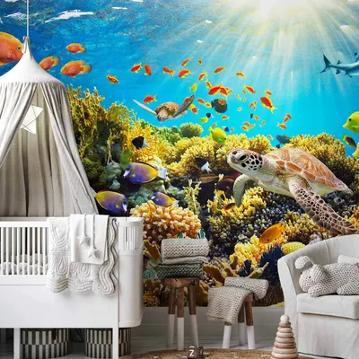 Produktbild von Vlies Fototapete - Underwater Land 350x256 cm Landschaften b-A-0002-a-a