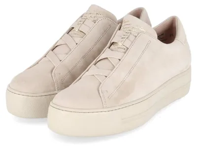 Immagine prodotto di Scarpe da ginnastica da donna Paul Green, colore beige, in pelle scamosciata, taglia: 38,5