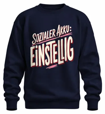 Obrázek produktu pro Tričko/Mikina s potiskem "Sociální baterie", jedno procento, vtipné, s nápisem, sarkasmus, ironie, barva tmavě modrá, velikost L