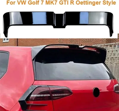 Obrázok produktu pre Golf 7 MK7 GTI R – spojler na zadné dvere – ABS – zadný spojler v štýle strešného spojlera – jednoduchá montáž – lesklá čierna