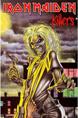 Produktbild von Iron Maiden - Poster "Killers", Stoff RO2918 (Einheitsgröße) (Schwarz/Rot/Gelb)