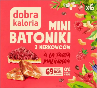 Obrázok produktu pre MINI KEŠU TYČINKY A'LA MALINOVÝ TART (6 x 17 g) 102 g - DOBRÉ KALÓRIE