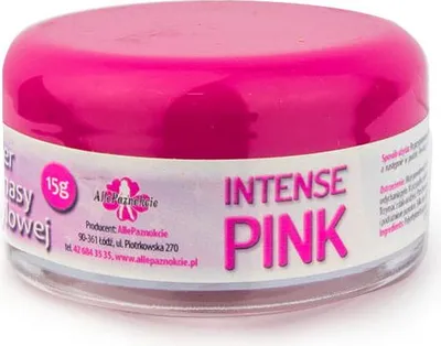Produktbild von Acrylpulver für Nägel Allepaznokcie Intense Pink 15 g Nr. 8