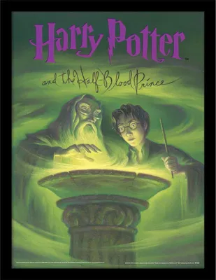 Produktbild von Harry Potter And The Half-Blood Prince - Gerahmtes Poster, Buchumschlag PM8076 (40 cm x 30 cm) (Grün/Violett)