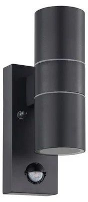 Immagine prodotto di Applique Esterno Moderna Riga 5 Metallo Grigio Vetro Bianco 1 Luce Gu10