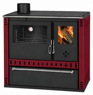 Immagine prodotto di Cucina a legna PRITY GTD FS S DR 10,9 kW, Bordeaux, forno sinistro