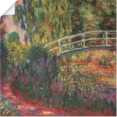 Produktbild von ARTland Poster Japanische Brücke im Garten von Giverney Größe: 50x50 cm