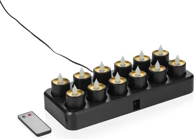 Produktbild von 24x LED Teelichter YUYU, 30 x 14 x 3 cm, wiederaufladbar, Kunststoff