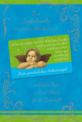 Produktbild von Jugendweihe - Glückwunschkarte im Format 11,5 x 17 cm mit