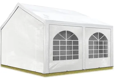Produktbild von TOOLPORT Hochwertiges Partyzelt 3x5 m Pavillon Zelt PE Plane 450 N Gartenzelt Festzelt Wasserdicht weiß