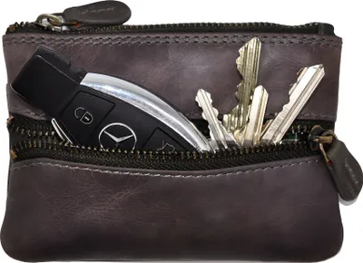 Produktbild von Benthill Schlüsseletui Leder | Schlüsseltasche Echt Leder | Kleines Schlüsselmäppchen für Damen & Herren inkl. Geschenkbox