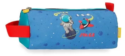 Productafbeelding van Enso pennenetui, rond, meerkleurig, 22 x 8,5 x 8 cm, polyester, blauw