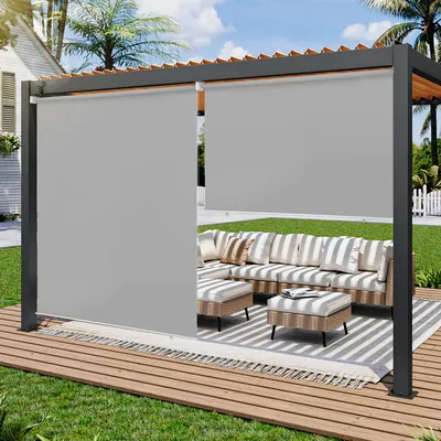 Obrázok produktu pre Izrielar Vertikálna markíza 180x140 cm Balkónová roleta Svetlošedá UV ochrana Ochrana pred slnkom Ochrana pred pohľadmi Vodotesná Odolná voči poveternostným vplyvom Balkón Terasa