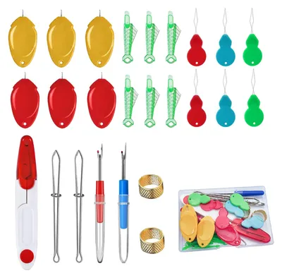 Nadeleinfädler-Set mit Pinzette und Nahttrenner