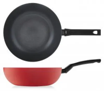 Immagine prodotto di H&H Wok 1 Manico Antiaderente Flame Cm28