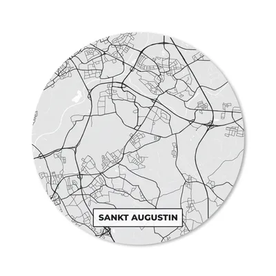 Produktbild von MuchoWow® Mauspad Mousepad Deutschland - Stadtplan - Sankt Augustin - Karte 30x30 cm - Mousepads - Maus Mat - Pad - Mausunterlage - Tischunterlage - Schreibtischmatten