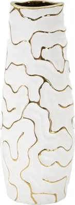 Zdjęcie produktu dla o Ferretti Wazon Lia Ø 12 x 29,5 cm, białe złoto