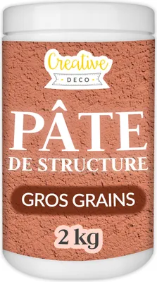 Image de Creative Deco Modeling Paste Pâte de Structure Gros Grains 2kg Rouge Brique