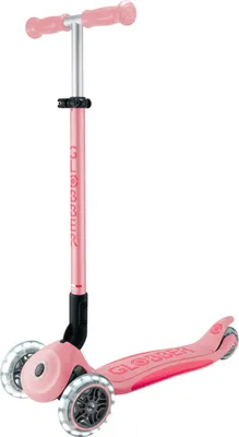 Immagine prodotto di Globber Scooter Triciclo per bambini Plus - Primo Pieghevole Plus Luci V2 Rosa Pastello Ruote Lucide