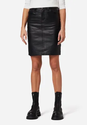 Produktbild von Damen Lederrock Bleistiftrock Ricano 0132 – Schwarz / M