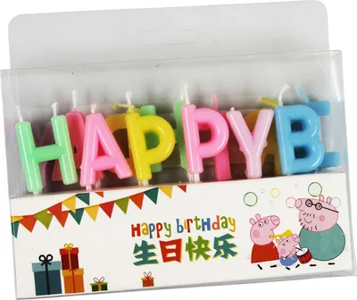 Produktbild von PBS 49153 Geburtstagskerzen Schriftzug Happy Birthday