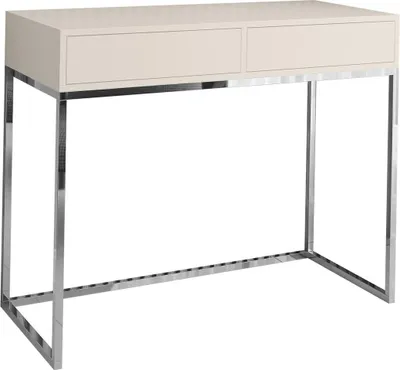 Produktbild von BETTSO Designer Frisiertisch CUBIC 80 auf Chromgestell mit eleganter Kaschmirplatte
