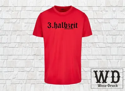 Produktbild von Wessdruck 3. Halbzeit T-Shirt Rot Schwarz 5XL