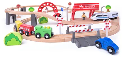 Produktbild von Batteriebetriebene Holz/Kunststoff-Eisenbahn 45x33x12 Karton